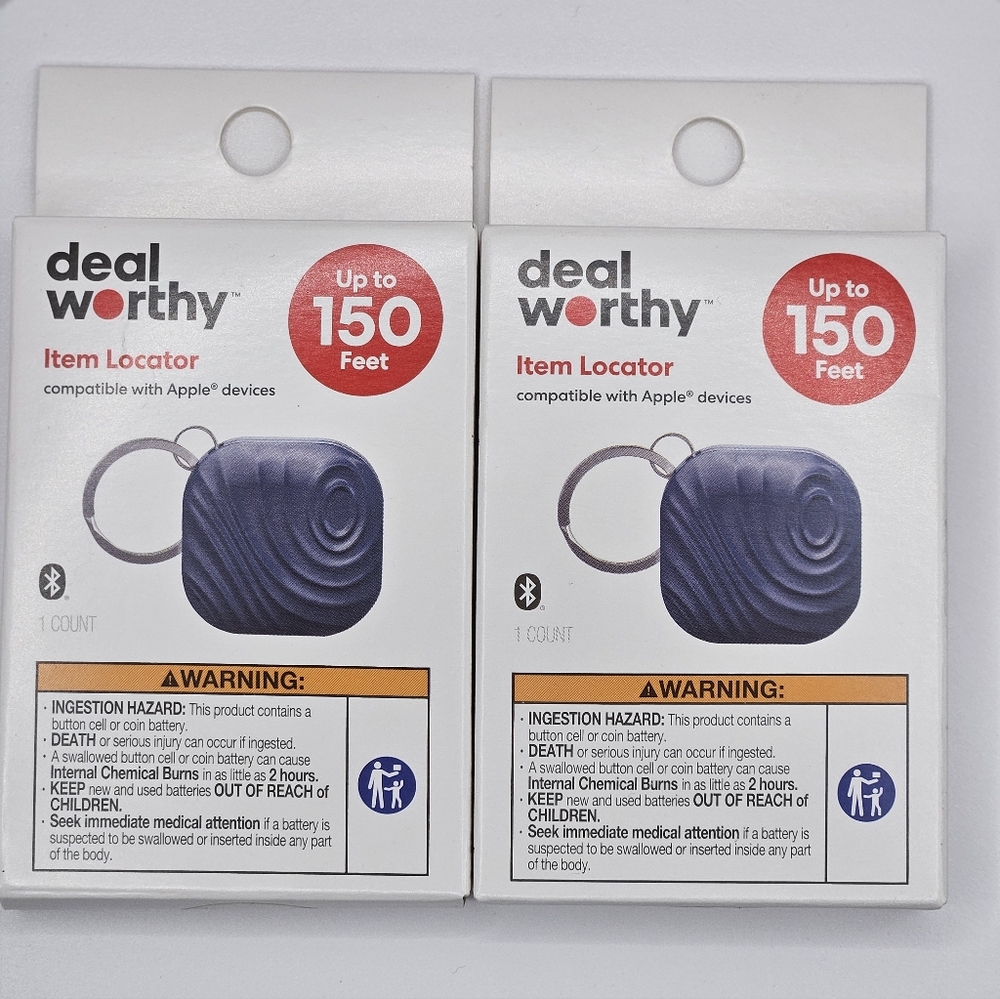 Two (2) packs of Deal Worthy Navy Blue Item Locators - NIB